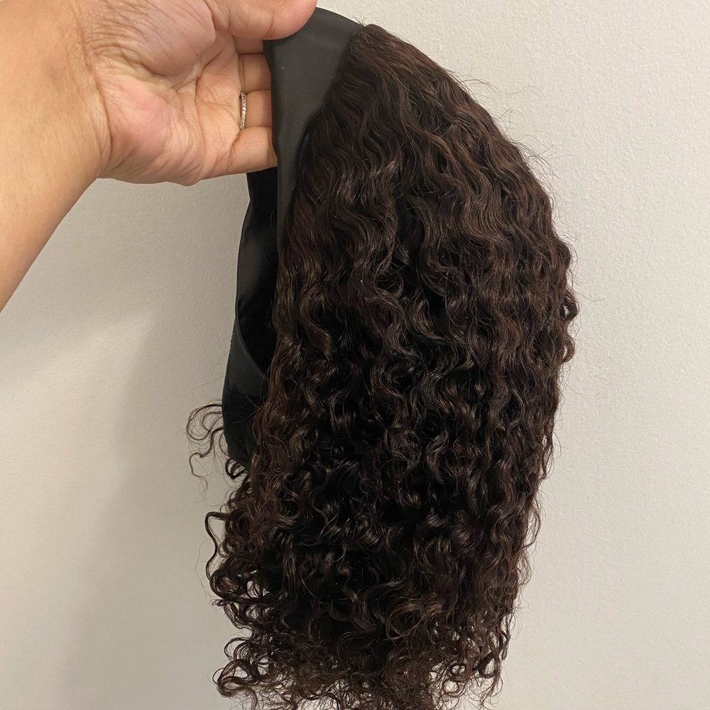 100% human HEADBAND WIG Curly Bob Pixie Cut 8inch